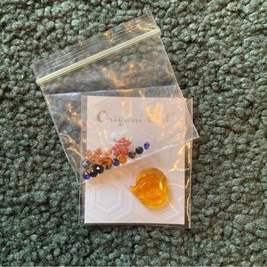 Origami owl Swarovski crystal pumpkin charm